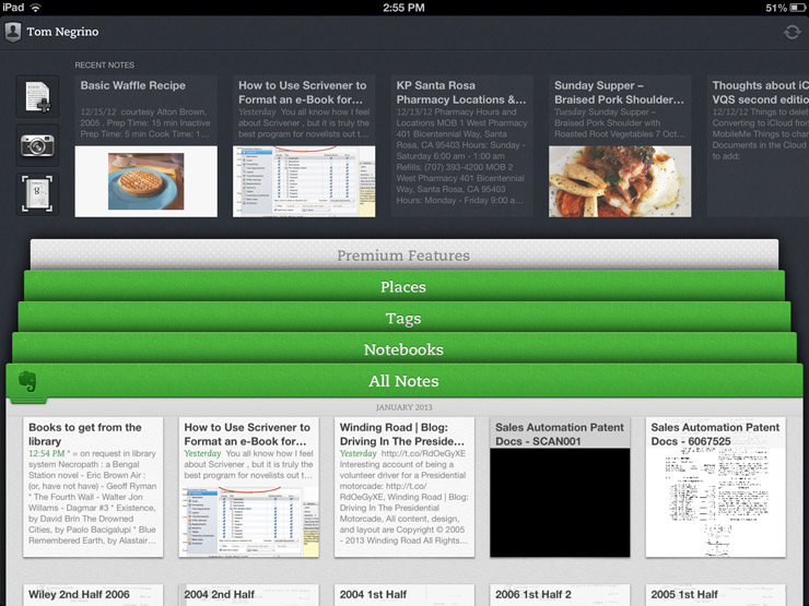 evernote layout